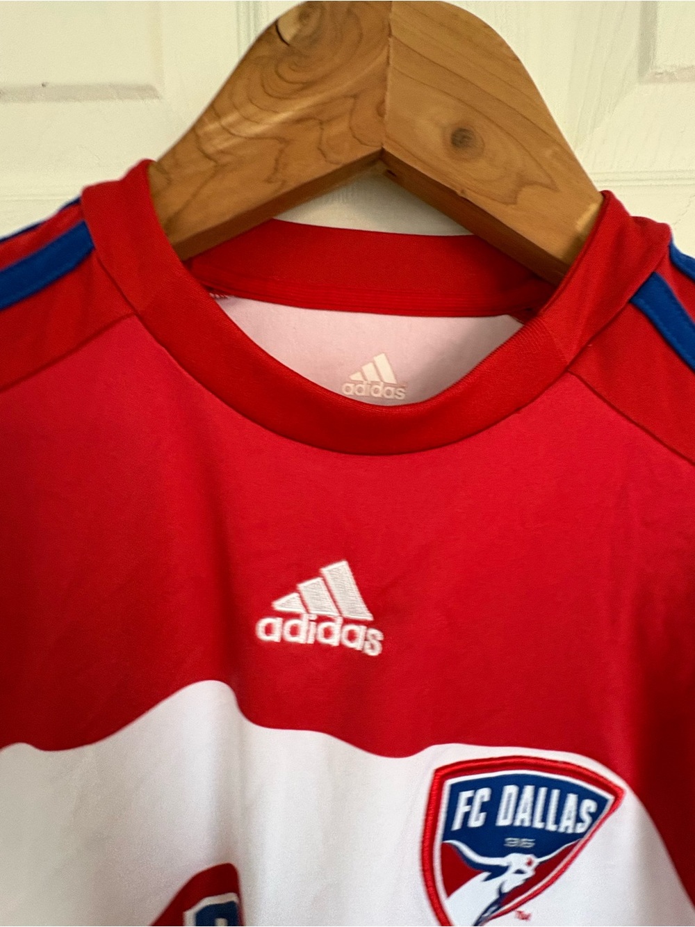 adidas Kids FC Dallas Red, White & Blue Soccer Jersey - Picture 3 of 7